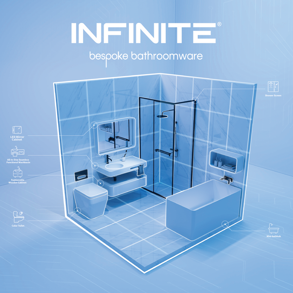 Modern Bathroom HK, Bathroomware,Bespoke bathroom, INFINITE BATH, luxury bathroom furniture Hong Kong, HK Bathroomware