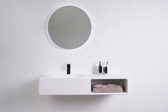 Spio WM 100L w/Shelf-WALL MOUNT WASHBASINS-訂造一體無縫洗手盆,Tailor made Washbasins,waterbasin hk, 浴室物料,浴室裝修,訂造洗手盆,浴室翻新,Bathroomware ,Bespoke bathroom,浴室配件,訂造浴室潔具,訂造浴室傢俬,香港 浴室設計 公司,best custom bathroom furniture HK, Infinite Bath