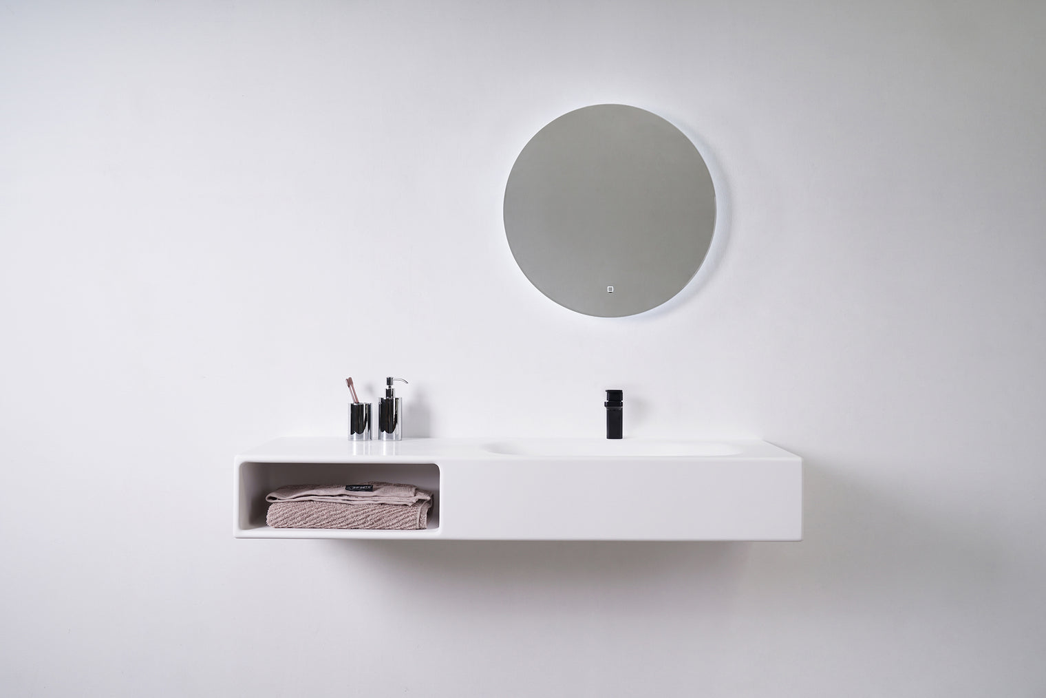 Spio WM 140R w/Shelf-WALL MOUNT WASHBASINS-訂造一體無縫洗手盆,Tailor made Washbasins,waterbasin hk, 浴室物料,浴室裝修,訂造洗手盆,浴室翻新,Bathroomware ,Bespoke bathroom,浴室配件,訂造浴室潔具,訂造浴室傢俬,香港 浴室設計 公司,best custom bathroom furniture HK, Infinite Bath