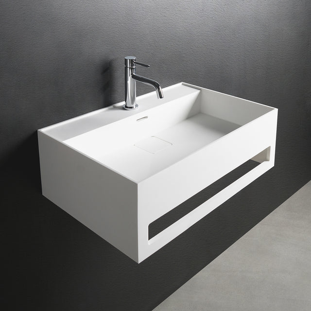 CUBE-X WM 40 w/Towel Bar-WALL MOUNT WASHBASINS-訂造一體無縫洗手盆,Tailor made Washbasins,waterbasin hk, 浴室物料,浴室裝修,訂造洗手盆,浴室翻新,Bathroomware ,Bespoke bathroom,浴室配件,訂造浴室潔具,訂造浴室傢俬,香港 浴室設計 公司,best custom bathroom furniture HK, Infinite Bath