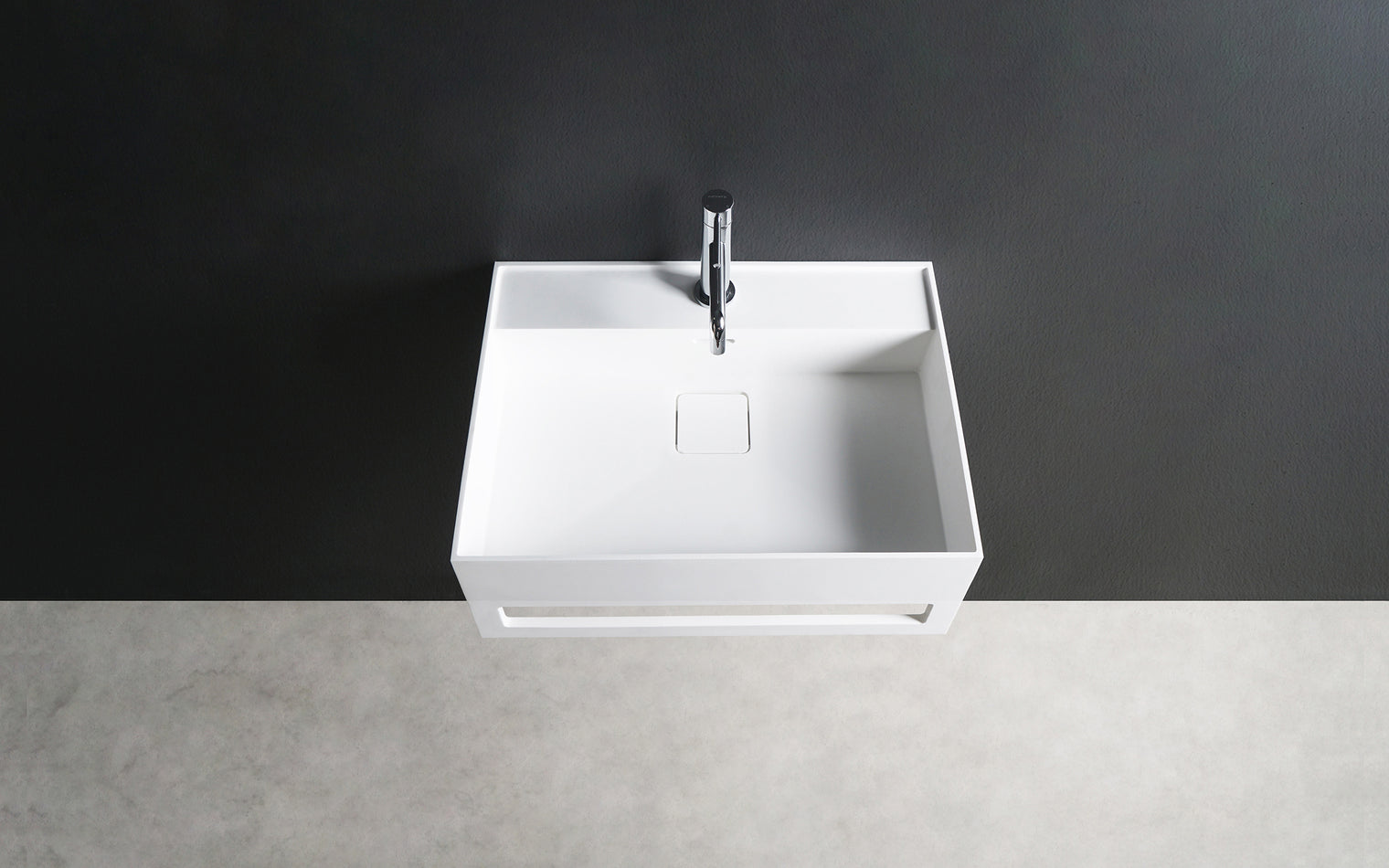 CUBE-X WM 50 w/Towel Bar-WALL MOUNT WASHBASINS-訂造一體無縫洗手盆,Tailor made Washbasins,waterbasin hk, 浴室物料,浴室裝修,訂造洗手盆,浴室翻新,Bathroomware ,Bespoke bathroom,浴室配件,訂造浴室潔具,訂造浴室傢俬,香港 浴室設計 公司,best custom bathroom furniture HK, Infinite Bath