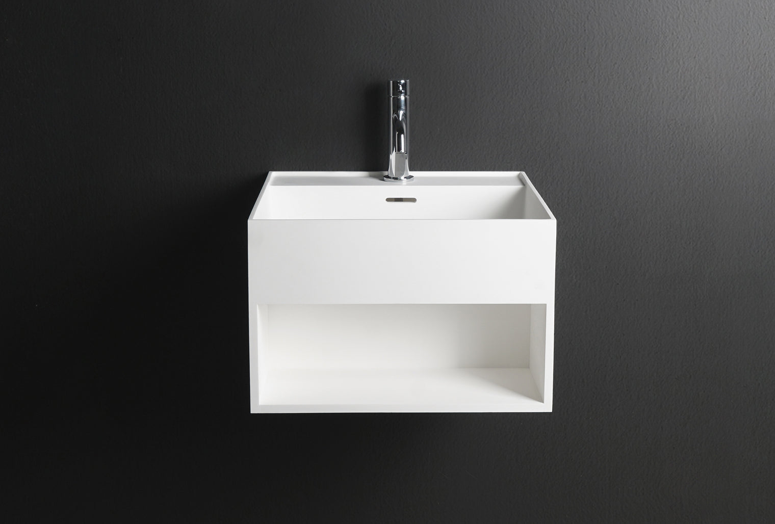 CUBE-X WM 30 w/Shelf-WALL MOUNT WASHBASINS-訂造一體無縫洗手盆,Tailor made Washbasins,waterbasin hk, 浴室物料,浴室裝修,訂造洗手盆,浴室翻新,Bathroomware ,Bespoke bathroom,浴室配件,訂造浴室潔具,訂造浴室傢俬,香港 浴室設計 公司,best custom bathroom furniture HK, Infinite Bath