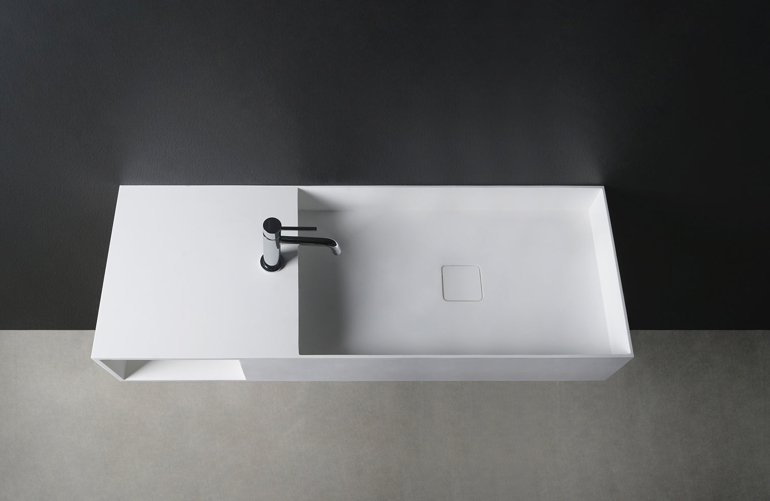 CUBE-X WM 120R w/Shelf-WALL MOUNT WASHBASINS-訂造一體無縫洗手盆,Tailor made Washbasins,waterbasin hk, 浴室物料,浴室裝修,訂造洗手盆,浴室翻新,Bathroomware ,Bespoke bathroom,浴室配件,訂造浴室潔具,訂造浴室傢俬,香港 浴室設計 公司,best custom bathroom furniture HK, Infinite Bath