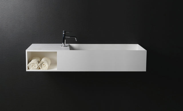 CUBE-X WM 140R w/Shelf-WALL MOUNT WASHBASINS-訂造一體無縫洗手盆,Tailor made Washbasins,waterbasin hk, 浴室物料,浴室裝修,訂造洗手盆,浴室翻新,Bathroomware ,Bespoke bathroom,浴室配件,訂造浴室潔具,訂造浴室傢俬,香港 浴室設計 公司,best custom bathroom furniture HK, Infinite Bath