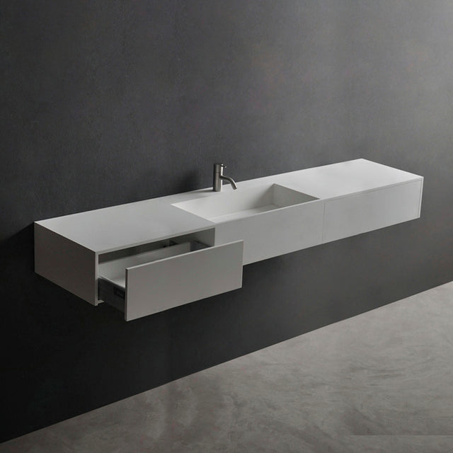 CUBE-X WM 140 w/Drawers-WALL MOUNT WASHBASINS-訂造一體無縫洗手盆,Tailor made Washbasins,waterbasin hk, 浴室物料,浴室裝修,訂造洗手盆,浴室翻新,Bathroomware ,Bespoke bathroom,浴室配件,訂造浴室潔具,訂造浴室傢俬,香港 浴室設計 公司,best custom bathroom furniture HK, Infinite Bath