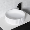 Basin with Stripes (Round) 44-OVERCOUNTER WASHBASINS-INFINITE BATH-訂造洗手盆,浴室翻新, small size bathtubs, custom-made bathtub HK,freestanding bathtub Hong Kong, 獨立式 浴缸 香港, premium bathtub brands HK, Where to buy bathtubs in Hong Kong, best custom bathroom furniture HK, Infinite Bath, Infinite浴缸, Cloakroom,Vanities, Mirrors,Bathroom Furniture, 浴室裝修,浴室 櫃 訂造