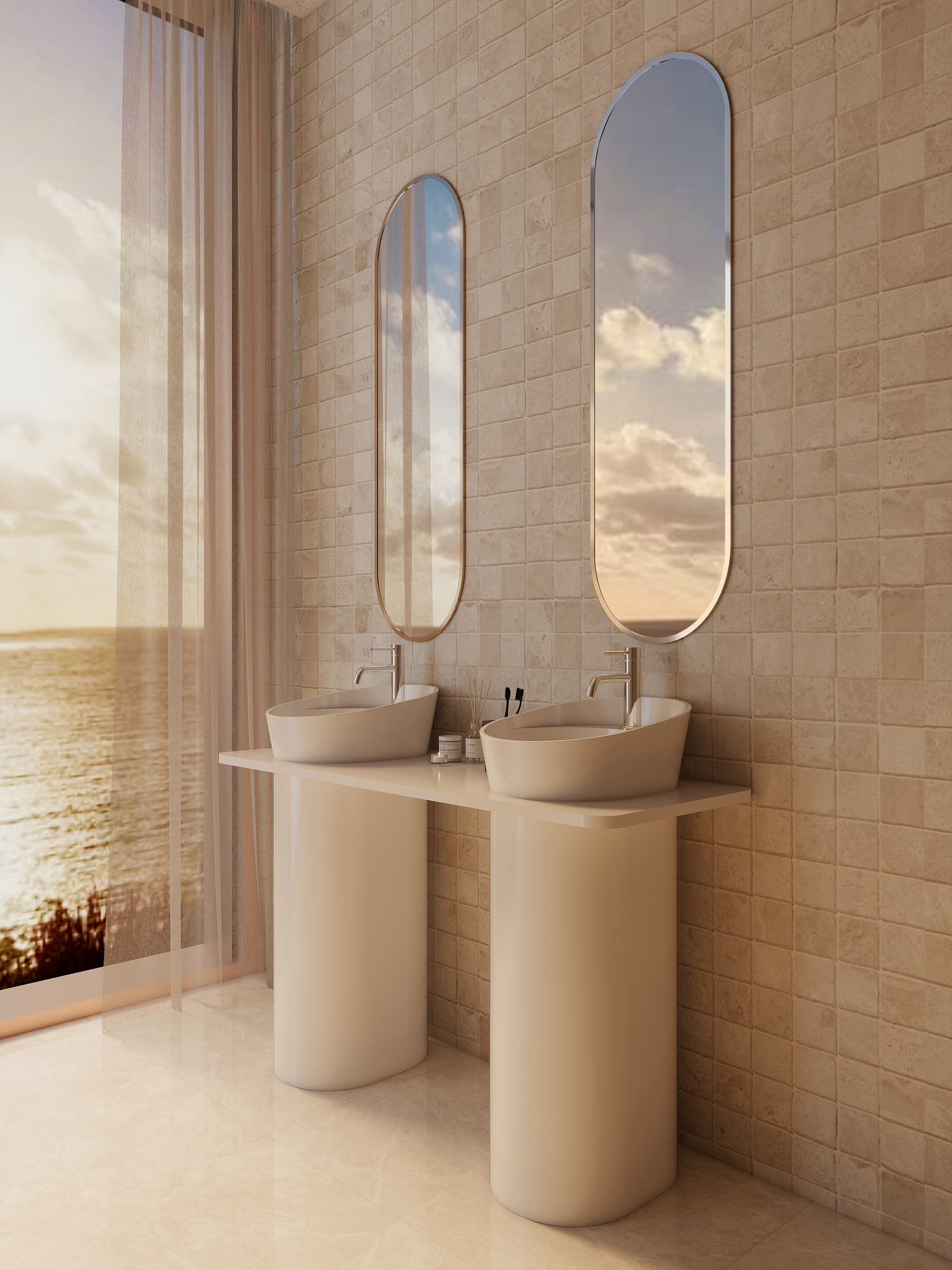 OSAKA Bevel Edge Overcounter Basins