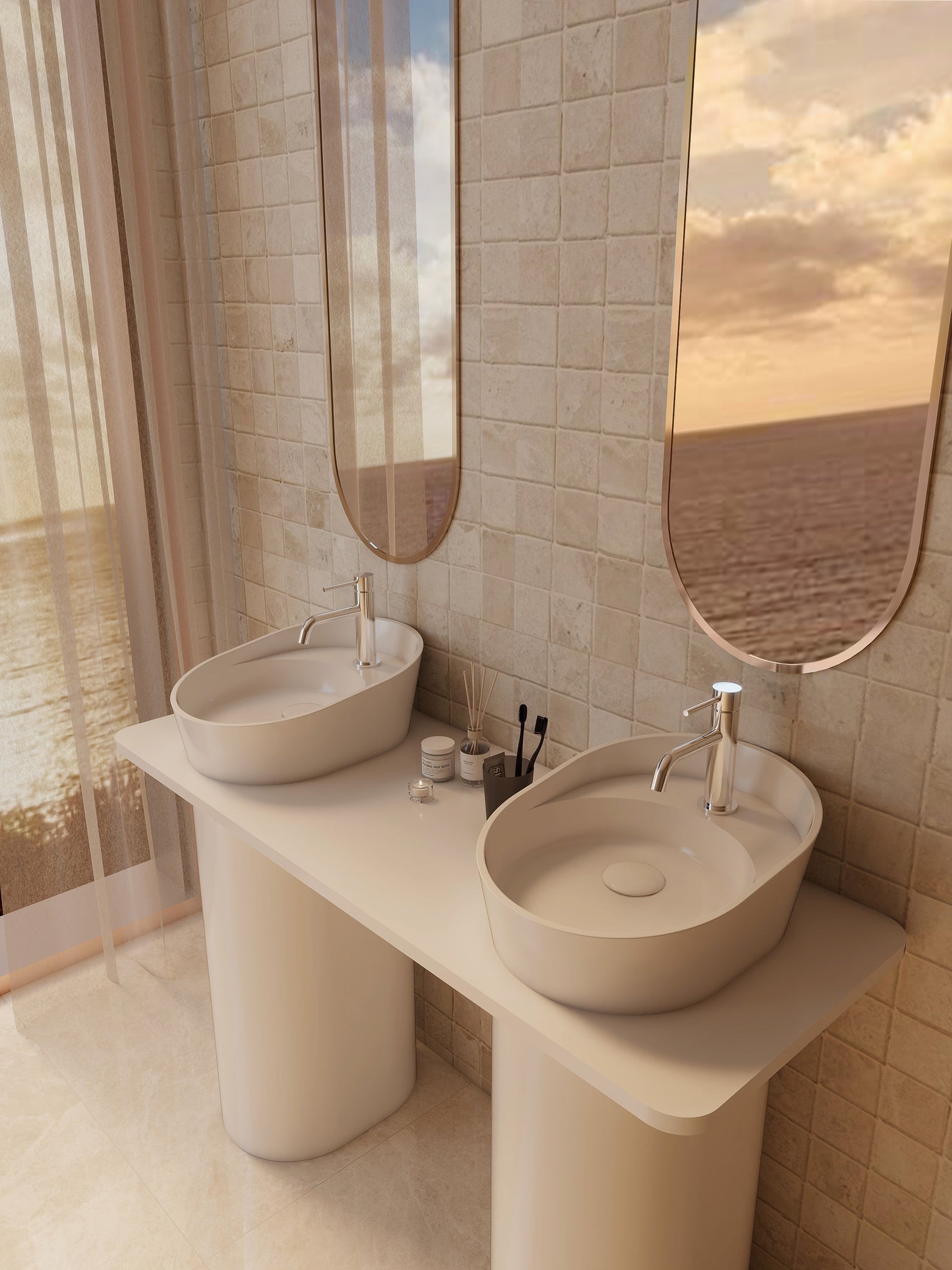 OSAKA Bevel Edge Overcounter Basins