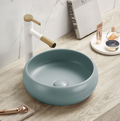 Ardea 36 Designer Round Ceramics Overcounter Washbasin Ardea系列36CM圓型陶瓷設計師檯上式臉盆採用特別溢水設計
