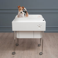 Doggie Bath (Mobile Version) Freestanding Designer Solid Surfaces Mobile Version Bathtub Doggie Bath系列700米長型人造石寵物專用可移動浴缸採用特別溢水設計