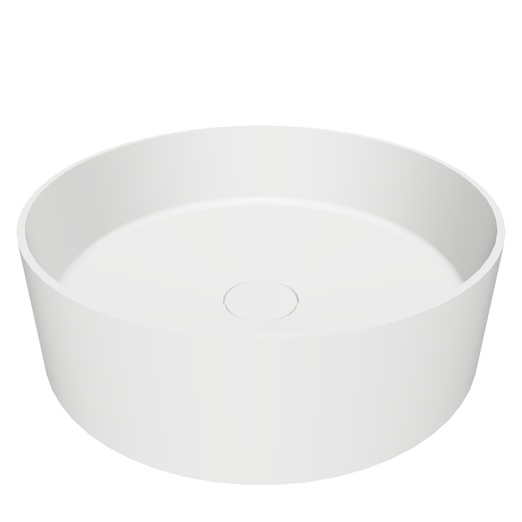 Super Thin Edge 40CL Round Solid Surfaces Overcounter Washbasin Super Thin Edge系列超薄邊40厘米圓型膚感人造石台上洗手盆