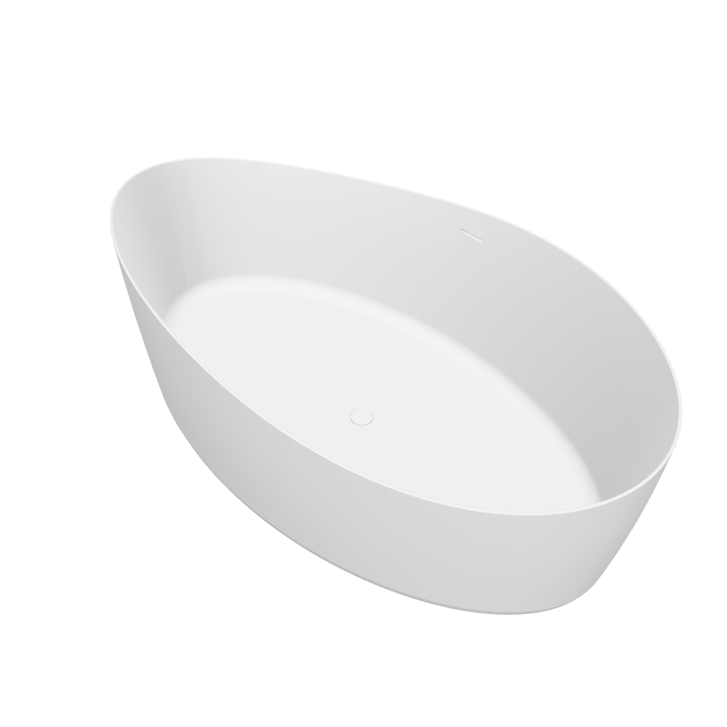 SolidHarmony 175 Freestanding Designer Solid Surfaces Bathtub SolidHarmony系列1米7橢圓型人造石設計師獨立式大浴缸輕盈而不感笨重並採用特別溢水設計