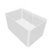 Cirque 100 Freestanding Designer Solid Surfaces Rounded Rectangle Bathtub Cirque系列1米圓角長方型人造石設計師獨立式蝸居浴缸採用特別溢水設計