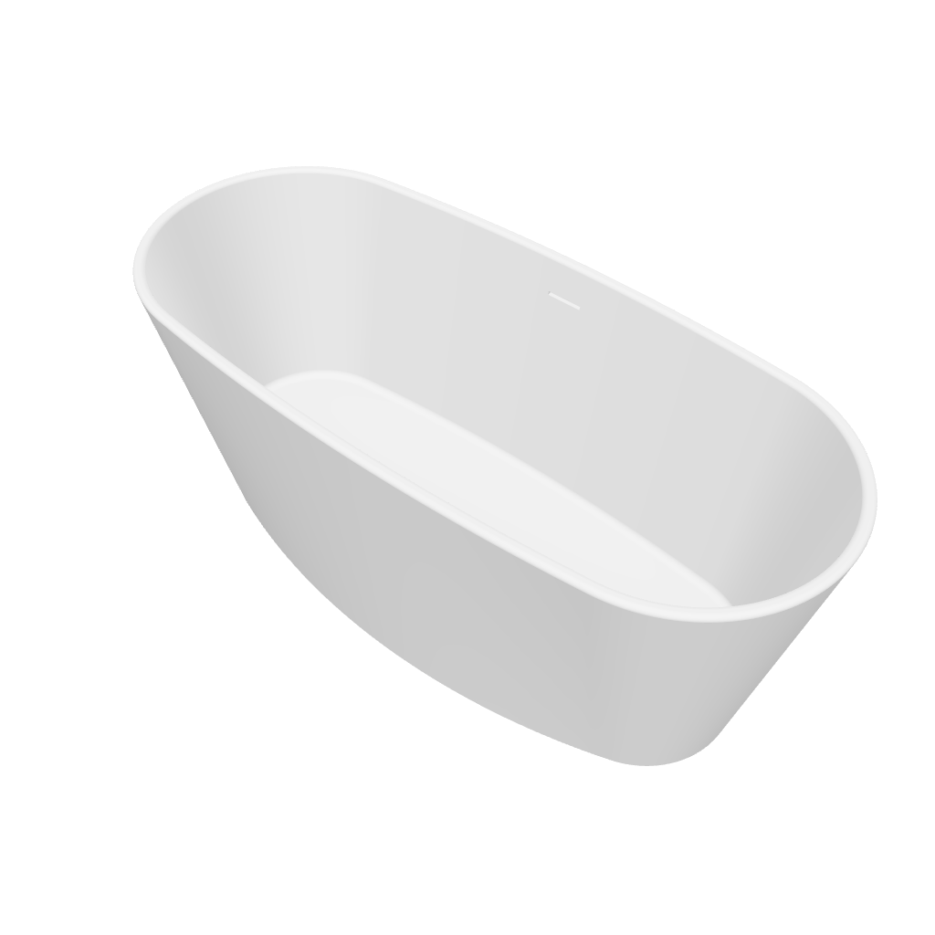 Verona 158 Freestanding Solid Surfaces Oval Bathtub Verona系列1米5鵝蛋型人造石獨立式大浴缸採用特別溢水設計