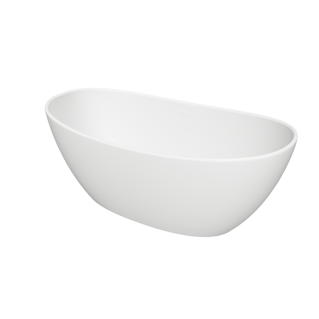 Erba 169 Freestanding Solid Surfaces Egg Bathtub Erba系列1米6蛋型人造石獨立式大浴缸採用特別溢水設計