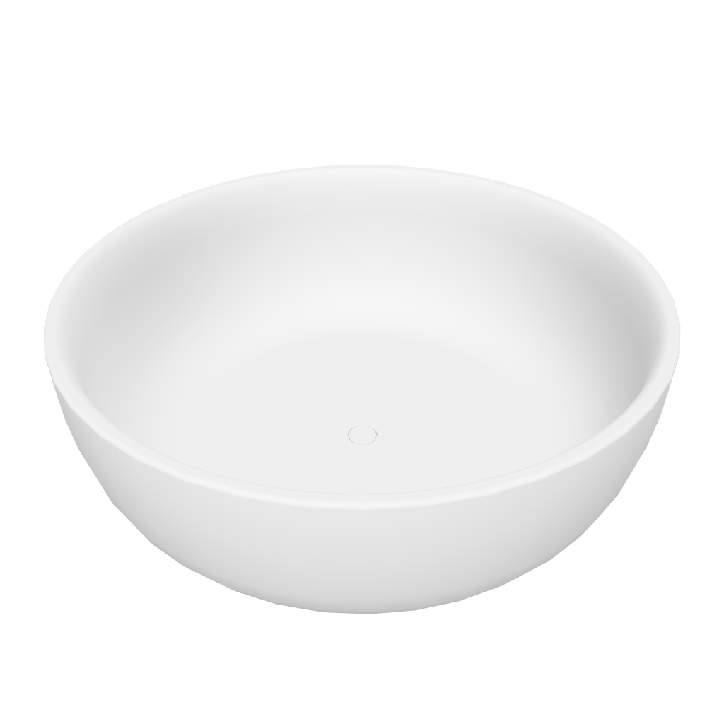 Torino 135 Freestanding Designer Solid Surfaces Round Bathtub Torino系列1米3圓型人造石設計師獨立式浴缸採用特別溢水設計