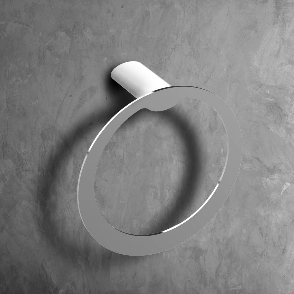 INFINITE | NUUK Towel Ring | Zinc base, Brass pipe