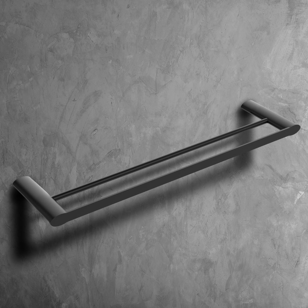 INFINITE | NUUK Double Towel Rail 60 | Zinc base, Brass pipe