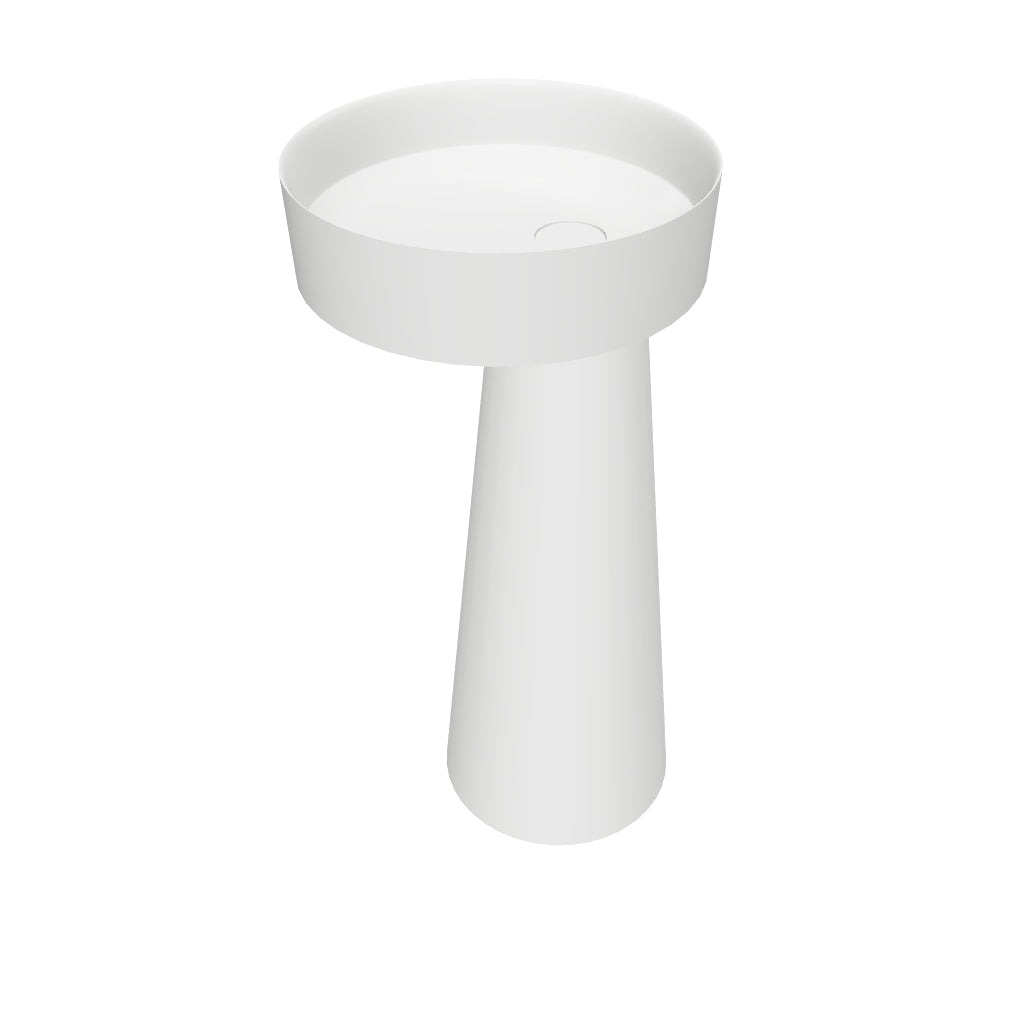 INFINITE | Float P D40 with Pedestal | Overcounter Washbasin | INFINITE Solid Surfaces