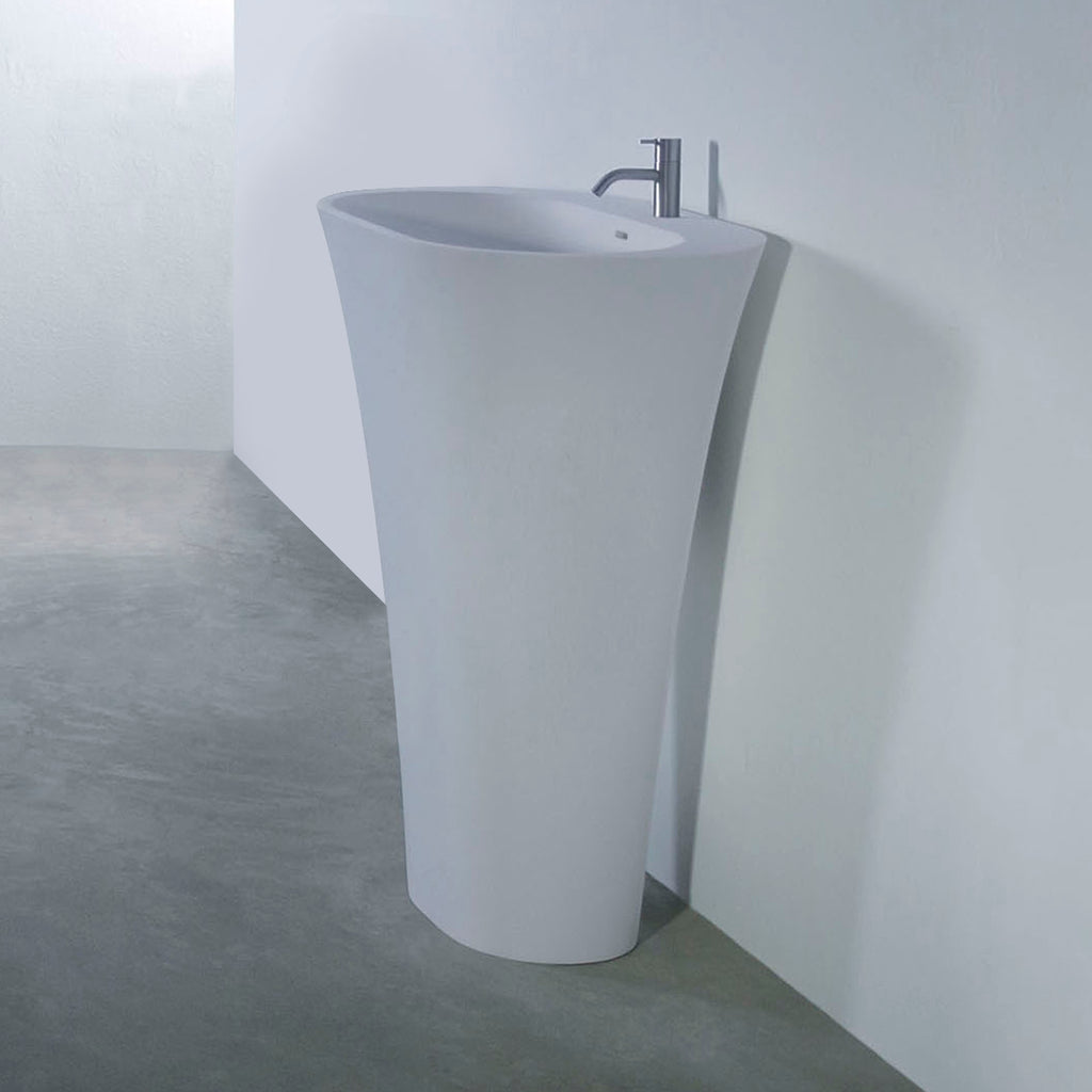 INFINITE | Trieste P 63 | Pedestal Washbasin | INFINITE Solid Surfaces