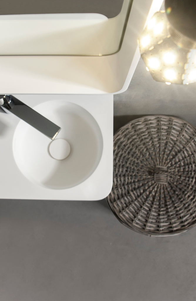 INFINITE | Cirque WM 45R | Wall Mount Washbasin | INFINITE Solid Surfaces