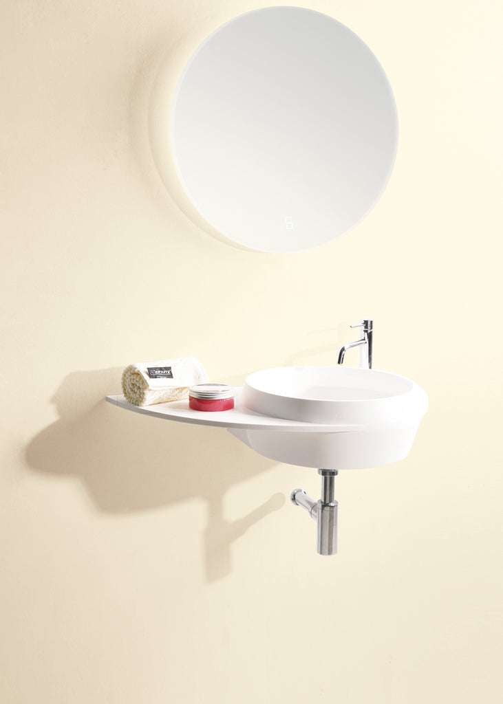 INFINITE | Captop 1.0 Wall Mount Washbasin | INFINITE Solid Surfaces