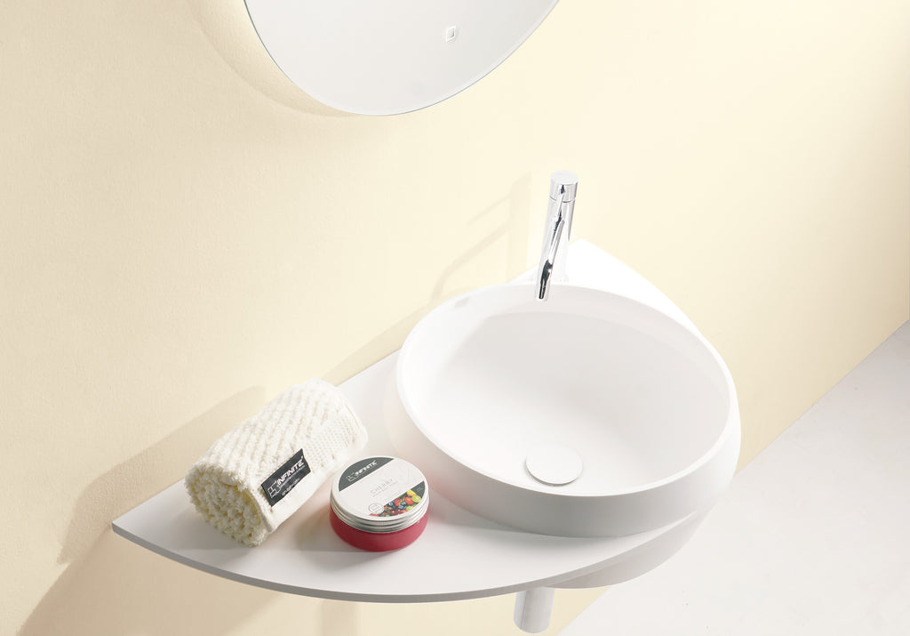 INFINITE | Captop 1.0 Wall Mount Washbasin | INFINITE Solid Surfaces