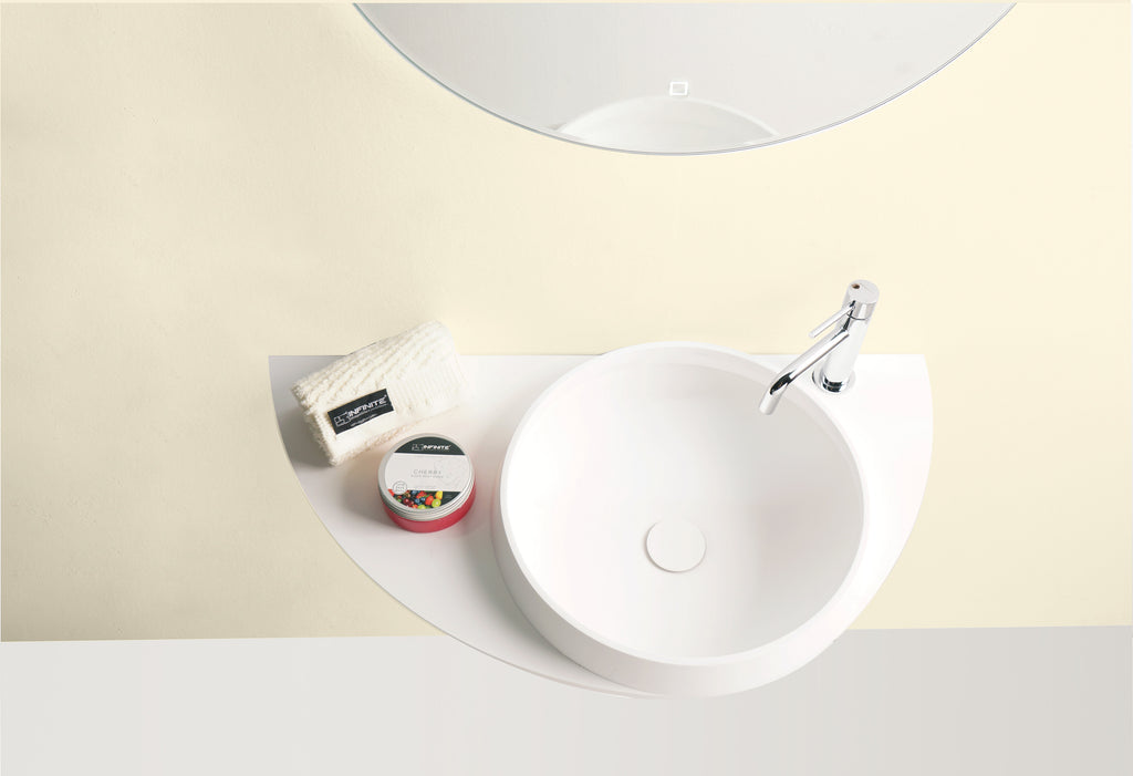 INFINITE | Captop 1.0 Wall Mount Washbasin | INFINITE Solid Surfaces