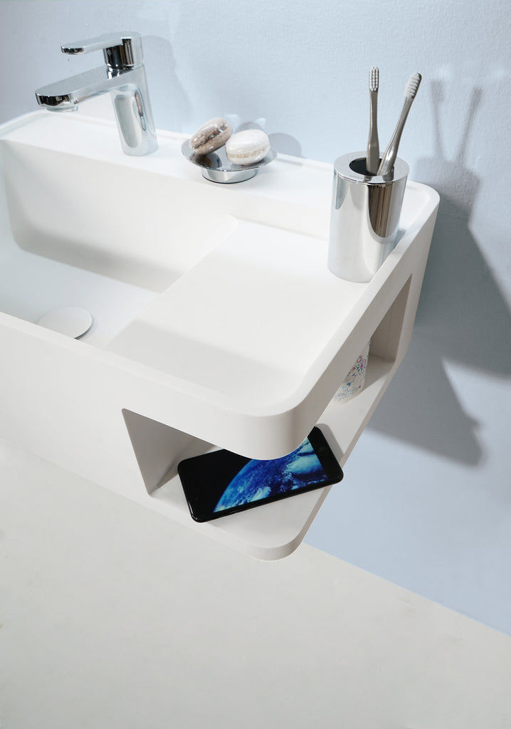 INFINITE | Captop 5.0 Wall Mount Washbasin | INFINITE Solid Surfaces