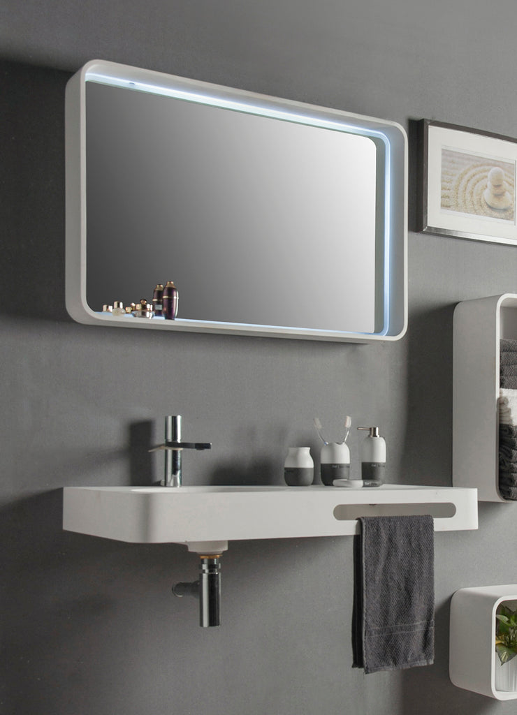 INFINITE | Cirque WM 90L | Wall Mount Washbasin | INFINITE Solid Surfaces