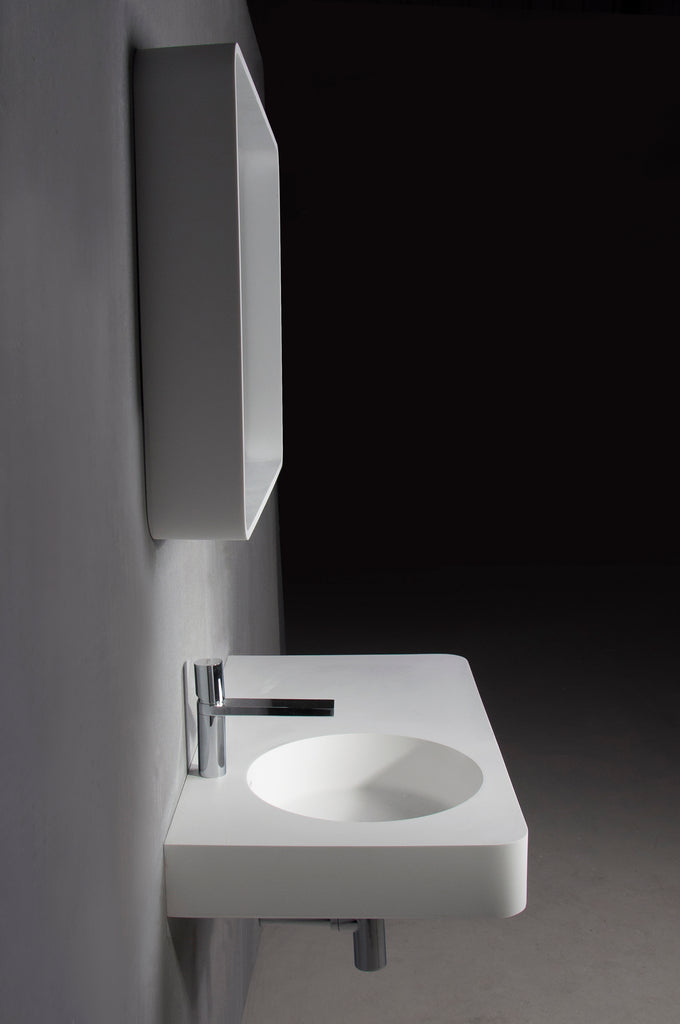 INFINITE | Cirque WM 90L | Wall Mount Washbasin | INFINITE Solid Surfaces