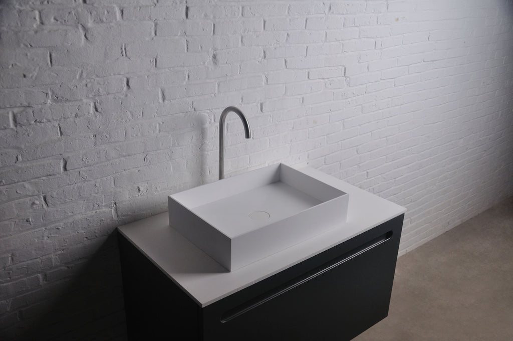 INFINITE | Super Thin Edge R 50 | Overcounter Washbasin | INFINITE Solid Surfaces