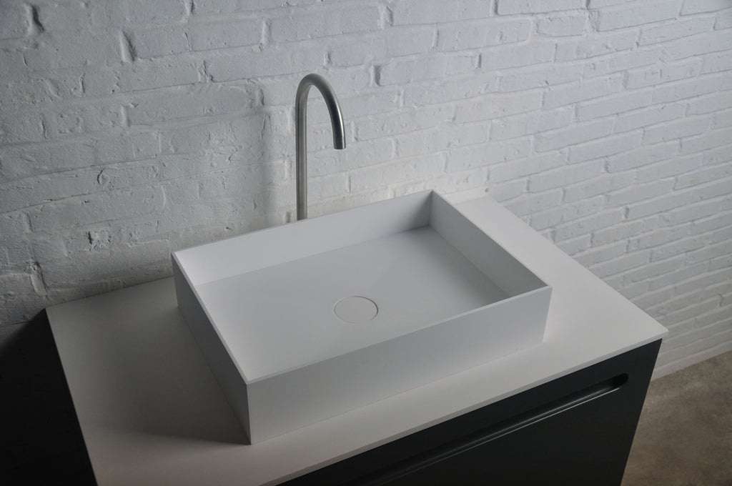 INFINITE | Super Thin Edge R 50 | Overcounter Washbasin | INFINITE Solid Surfaces