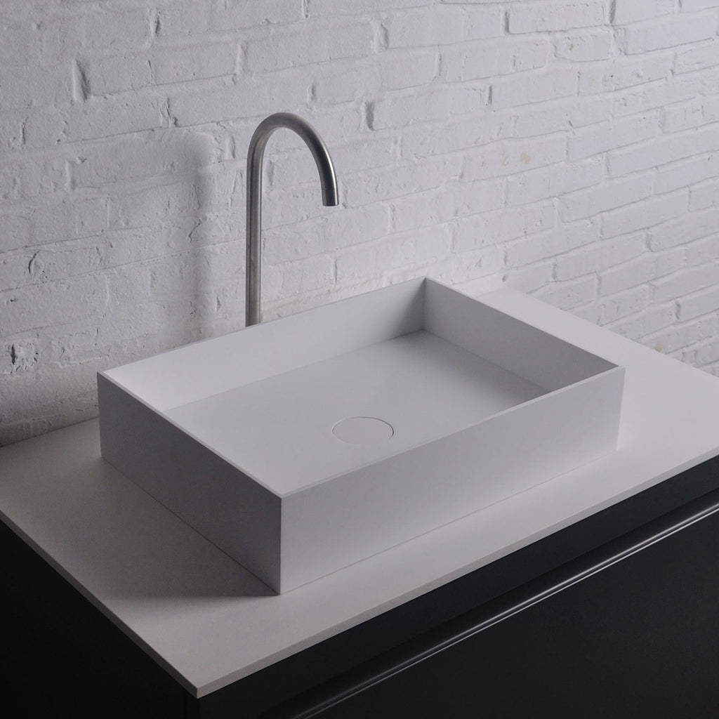 INFINITE | Super Thin Edge R 50 | Overcounter Washbasin | INFINITE Solid Surfaces