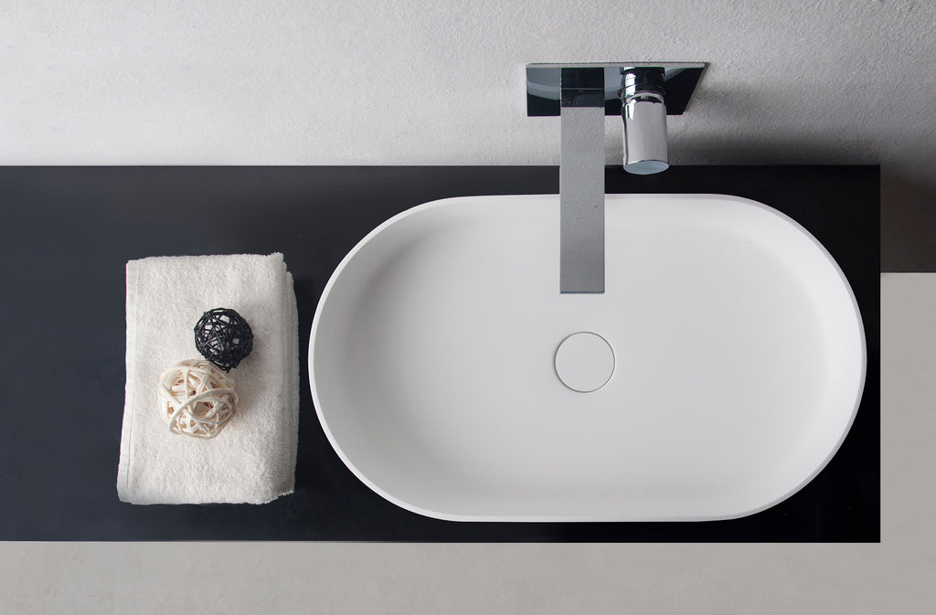 INFINITE | Super Thin Edge E 60CL | Overcounter Washbasin | INFINITE Solid Surfaces