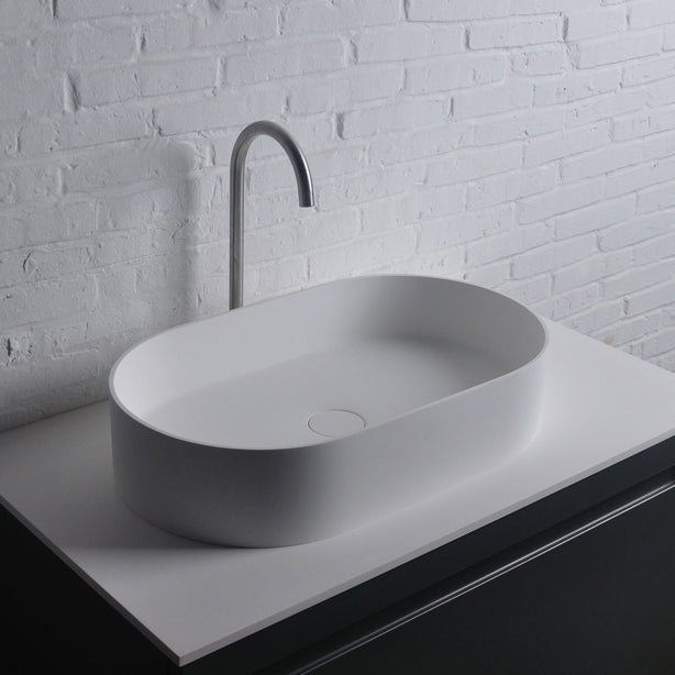 INFINITE | Super Thin Edge E 60CL | Overcounter Washbasin | INFINITE Solid Surfaces