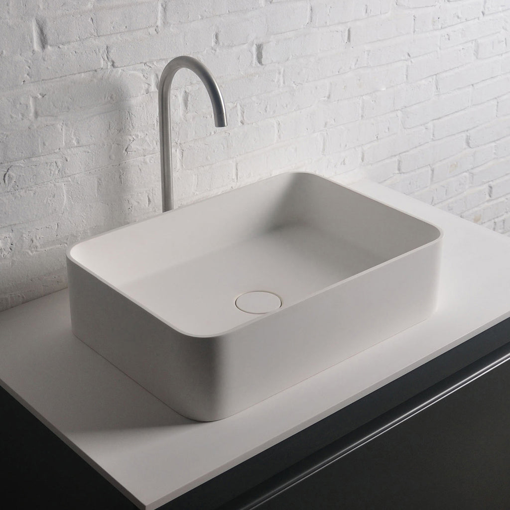 INFINITE | Super Thin Edge RR 50 | Overcounter Washbasin | INFINITE Solid Surfaces