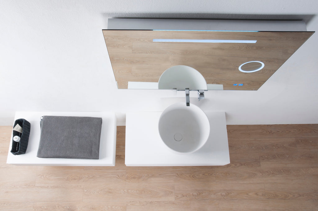 INFINITE | Super Thin Edge Laundry 39 | Overcounter Washbasin | INFINITE Solid Surfaces