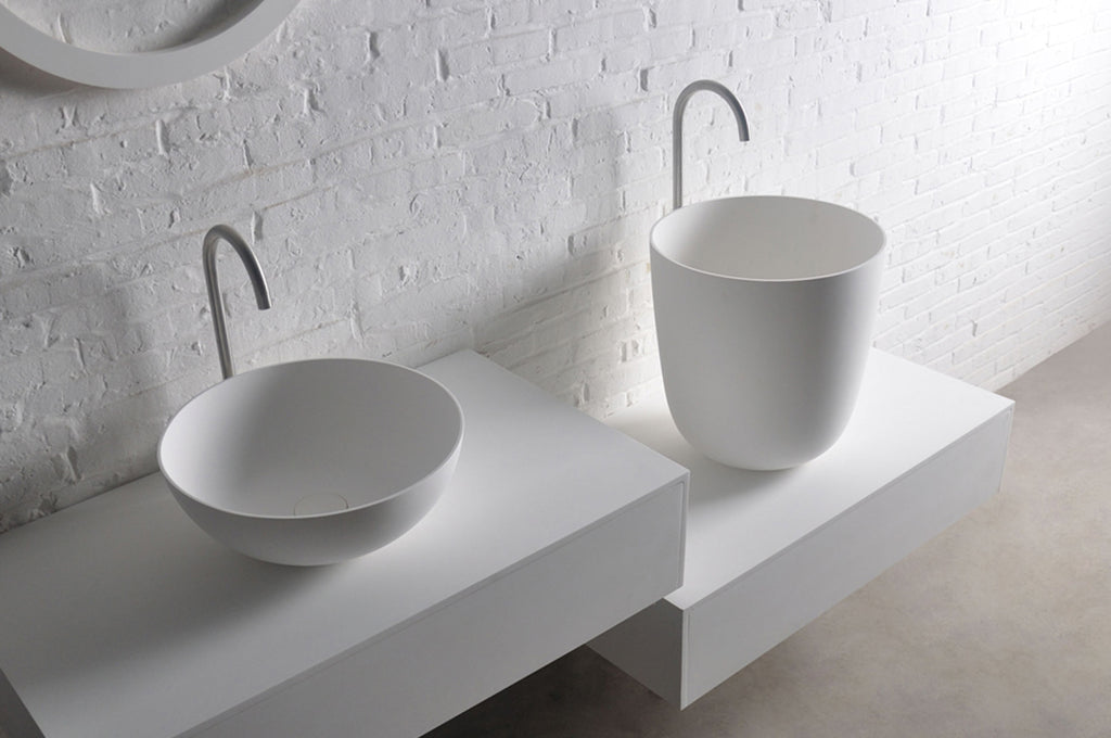 INFINITE | Super Thin Edge Laundry 39 | Overcounter Washbasin | INFINITE Solid Surfaces