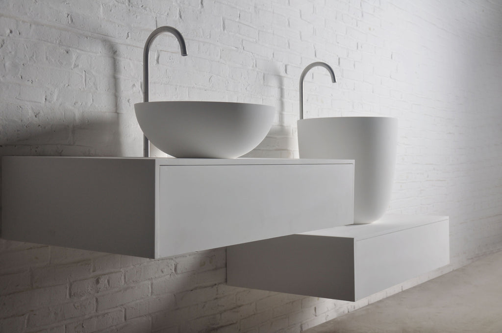 INFINITE | Super Thin Edge Laundry 39 | Overcounter Washbasin | INFINITE Solid Surfaces