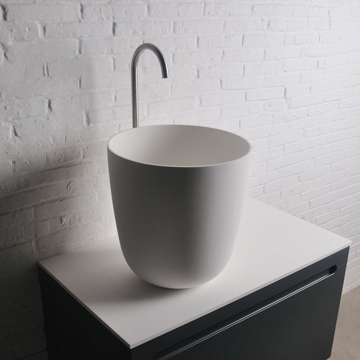 INFINITE | Super Thin Edge Laundry 39 | Overcounter Washbasin | INFINITE Solid Surfaces