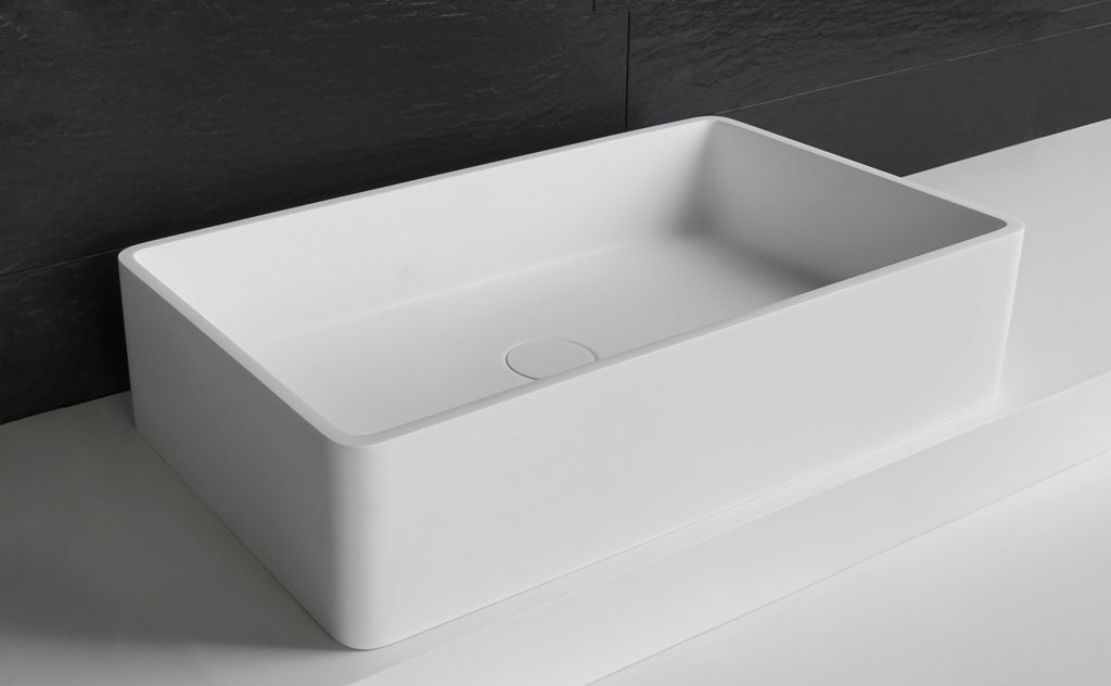 INFINITE | Bologna RR 70 Overcounter Washbasin | INFINITE Solid Surfaces