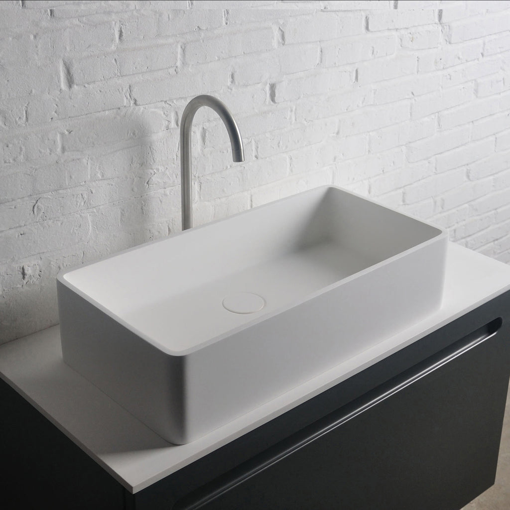 INFINITE | Bologna RR 70 Overcounter Washbasin | INFINITE Solid Surfaces