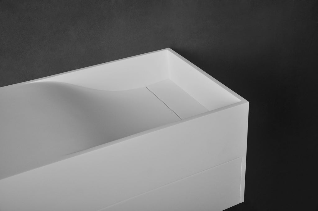 INFINITE | Christianssand WM 80R with Drawer | Wall Mount Washbasin | INFINITE Solid Surfaces