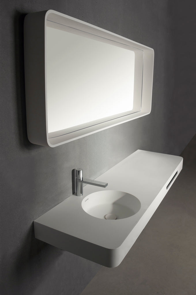 INFINITE | Cirque WM 120L | Wall Mount Washbasin | INFINITE Solid Surfaces