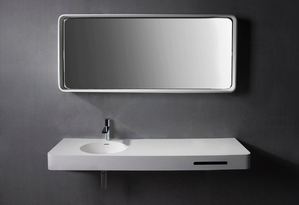 INFINITE | Cirque WM 120L | Wall Mount Washbasin | INFINITE Solid Surfaces