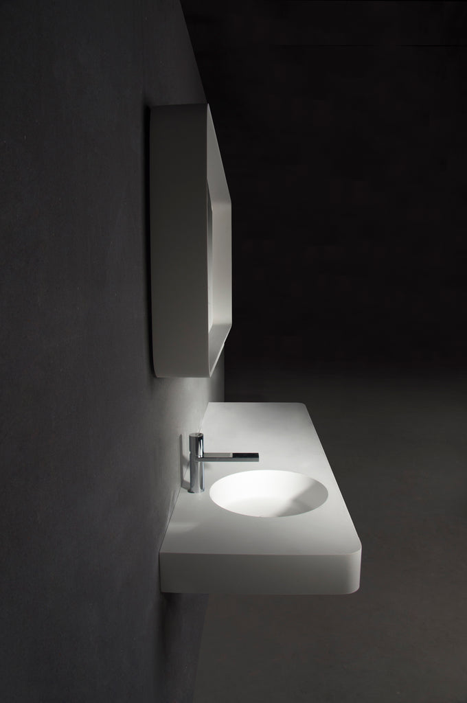 INFINITE | Cirque WM 120L | Wall Mount Washbasin | INFINITE Solid Surfaces