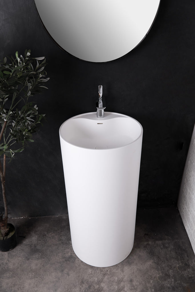 INFINITE | Badia P 45 Pedestal Washbasin | INFINITE Solid Surface