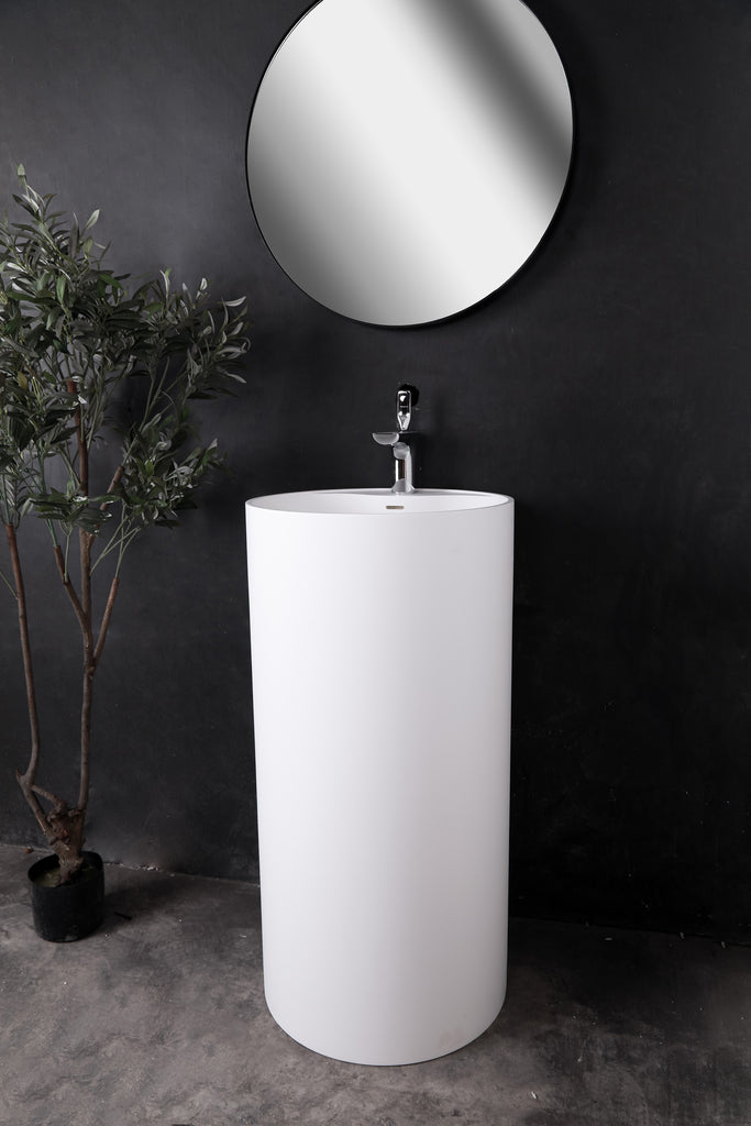 INFINITE | Badia P 45 Pedestal Washbasin | INFINITE Solid Surface
