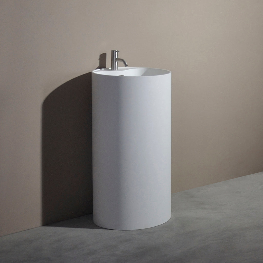 INFINITE | Badia P 45 Pedestal Washbasin | INFINITE Solid Surface
